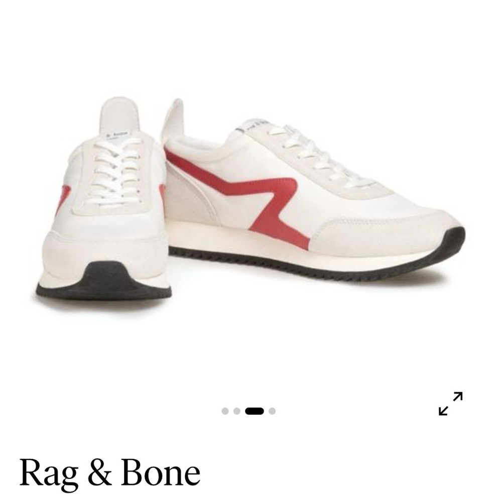 rag & bone White and Red Women's Sneakers